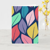 Farbenfrohe Blätter Natur Karte (Gelbe Blume)