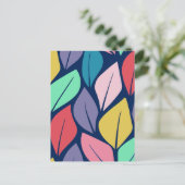 Farbenfrohe Blätter Natur Postkarte (Stehend Vorderseite)