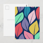 Farbenfrohe Blätter Natur Postkarte (Vorne/Hinten)