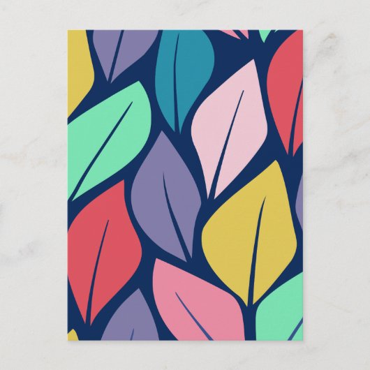 Farbenfrohe Blätter Natur Postkarte (Vorderseite)