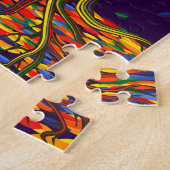 Farbenfrohe Blätter Regenbogenbaum mit hellen Farb Puzzle (Seite)