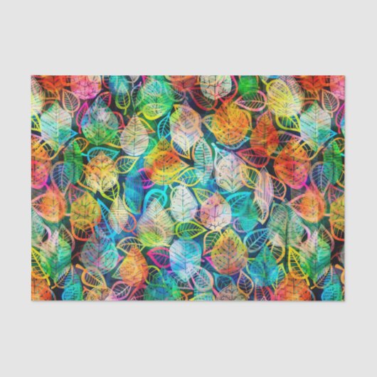 Farbenfrohe Blätter Seidenpapier (Vorderseite)