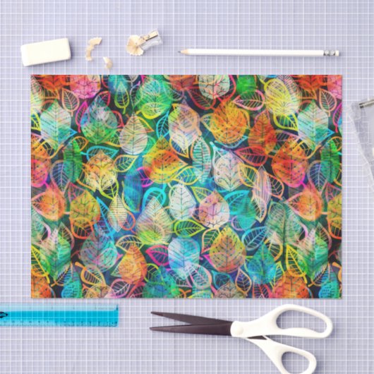 Farbenfrohe Blätter Seidenpapier (Handwerk)