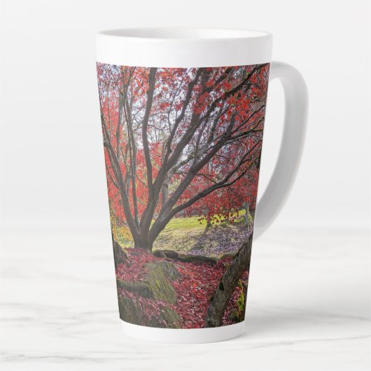 Farbenfrohe Blätter und Bäume im Herbst Landschaft Milchtasse (Rechte Ecke)