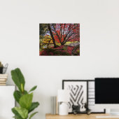Farbenfrohe Blätter und Bäume im Herbst Landschaft Poster (Heimbüro)