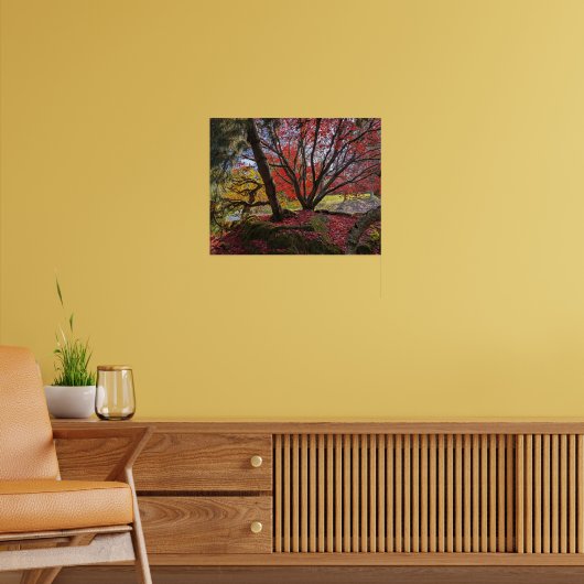 Farbenfrohe Blätter und Bäume im Herbst Landschaft Poster (Wohnzimmer 2)