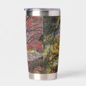 Farbenfrohe Blätter und Bäume im Herbst Landschaft Thermobecher (Rechts)