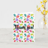 Farbenfrohe Blätter Vielen Dank für Ihre Grußkarte Karte (Gelbe Blume)