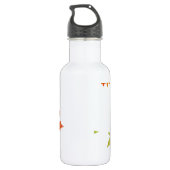 Farbenfrohe Blattgestaltung Trinkflasche (Rückseite)