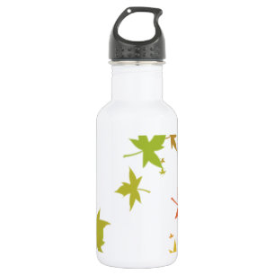 Farbenfrohe Blattgestaltung Trinkflasche