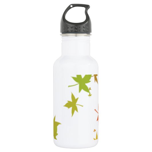 Farbenfrohe Blattgestaltung Trinkflasche (Vorderseite)