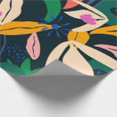 Farbenfrohe Blattmuster, lebhaft Geschenkpapier (Ecke)
