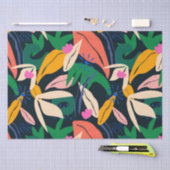 Farbenfrohe Blattmuster, lebhaft Seidenpapier (Handwerk)