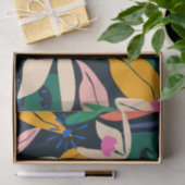 Farbenfrohe Blattmuster, lebhaft Seidenpapier (Geschenk)