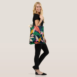 Farbenfrohe Blattmuster, lebhaft Tasche