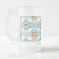 Farbenfrohe blau-bräunliche/braune Medaille