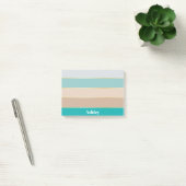 Farbenfrohe, blaue Beige Personalisierte Farbstrei Post-it Klebezettel (Büro)
