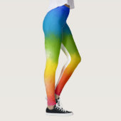 Farbenfrohe blaue gelbe grüne Vorlage Moderne Leggings (Rechts)