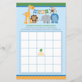 Farbenfrohe blaue Jungle Animals Baby Boy Dusche B