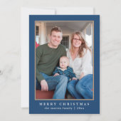 Farbenfrohe blaue Karierte Muster Weihnachten (Vorderseite)