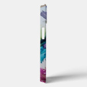 Farbenfrohe blaue Lila rosa grüne Blumenkunst Case-Mate iPhone Hülle (Rückseite / Rechts)