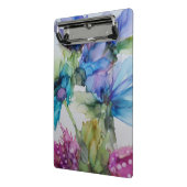 Farbenfrohe blaue Lila rosa grüne Blumenkunst Mini Klemmbrett (Gewinkelt2)