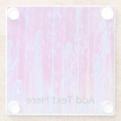 Farbenfrohe, blaue, Lila und rosa Abstrakte Kunst Glasuntersetzer (Rückseite)