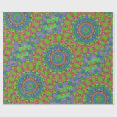 Farbenfrohe, blaue, Lila Urlaubskreise Geschenkpapier (Flach)