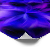 Farbenfrohe, blaue Lila Wirbel Abstrakt Poster (Ecke)