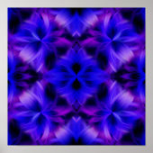 Farbenfrohe, blaue Lila Wirbel Abstrakt Poster (Vorne)