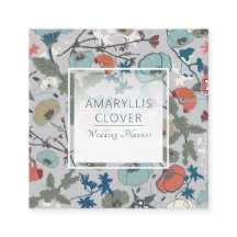 Farbenfrohe, blaue Orange Grau Muster Blume