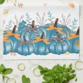 Farbenfrohe blaue Pumpkins Küchentücher (Gefaltet)
