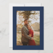 Farbenfrohe blaue Retro-Paare Polterabend Einladung (Rückseite)