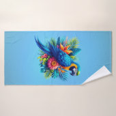 Farbenfrohe, blaue tropische Maca Badehandtuch (Badehandtuch)