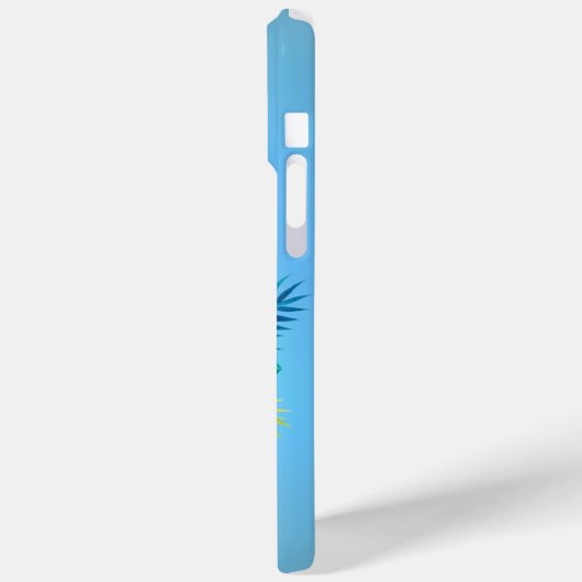 Farbenfrohe, blaue tropische Maca Case-Mate iPhone Hülle (Rückseite / Links)