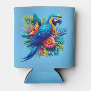 Farbenfrohe, blaue tropische Maca Dosenkühler