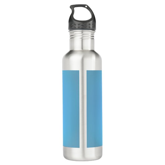 Farbenfrohe, blaue tropische Maca Edelstahlflasche (Rückseite)