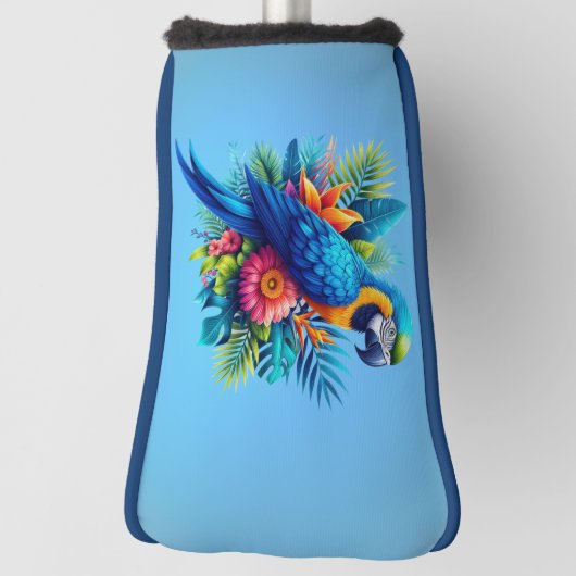 Farbenfrohe, blaue tropische Maca Golf Headcover (Rotieren 90)