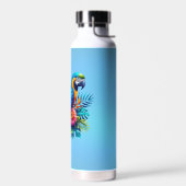 Farbenfrohe, blaue tropische Maca Trinkflasche (Links)