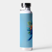 Farbenfrohe, blaue tropische Maca Trinkflasche (Rechts)