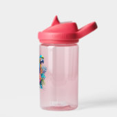Farbenfrohe, blaue tropische Maca Trinkflasche (Links)