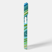 Farbenfrohe blaue und grüne abstrakte Handyhülle Case-Mate iPhone Hülle (Rückseite / Rechts)