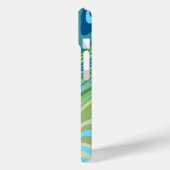 Farbenfrohe blaue und grüne abstrakte Handyhülle Case-Mate iPhone Hülle (Rückseite / Links)
