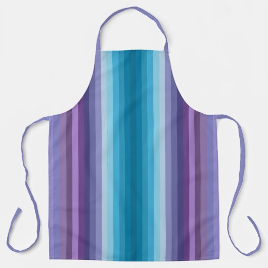 Farbenfrohe blaue und violette Mode inspirierte St Schürze (Vorderseite)