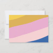 Farbenfrohe blaugelbe rosa Streifen Personalisiert Dankeskarte (Rückseite)