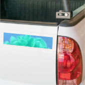 Farbenfrohe blaugrüne Blüte Autoaufkleber (Auf Lkw)