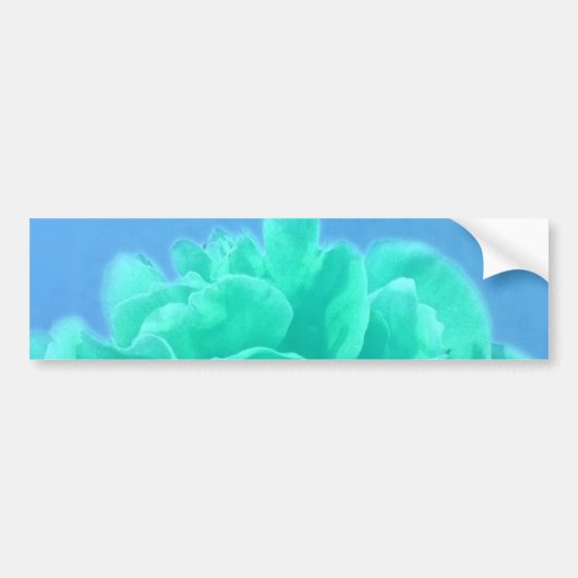 Farbenfrohe blaugrüne Blüte Autoaufkleber (Vorne)