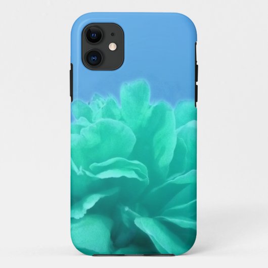 Farbenfrohe blaugrüne Blüte Case-Mate iPhone Hülle (Rückseite)