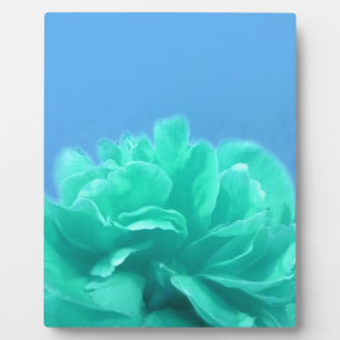 Farbenfrohe blaugrüne Blüte Fotoplatte