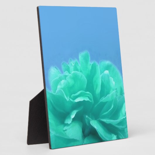 Farbenfrohe blaugrüne Blüte Fotoplatte (Seite)